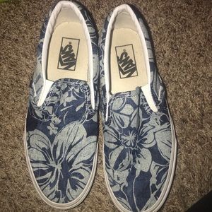 Classic Slip-On Vans (Aloha) Blue
